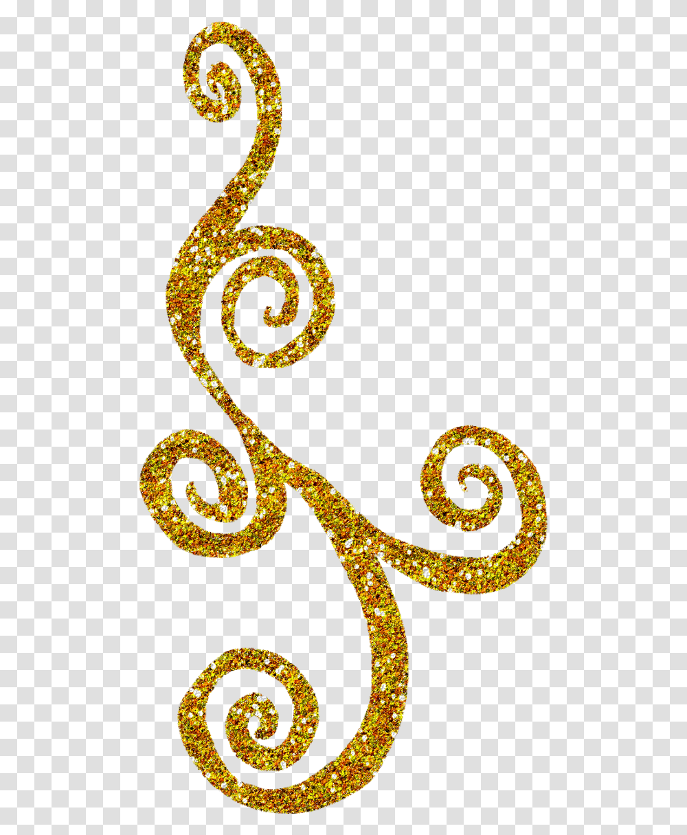 Gold Swirls, Snake, Reptile, Animal, Alphabet Transparent Png