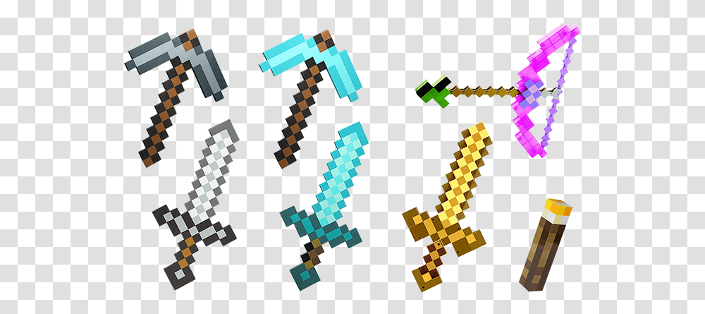 Gold Sword Transforming Gold Sword Pickaxe Minecraft Pickaxe Sword Diamond, Machine, Screw, Electronics, Tie Transparent Png
