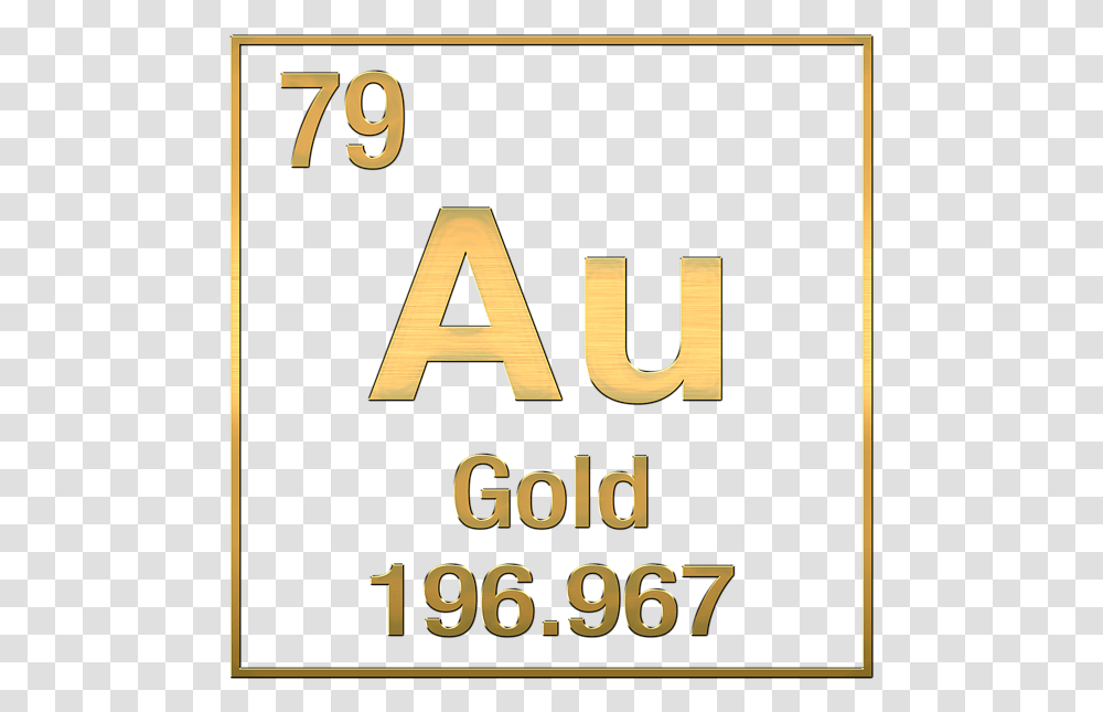 Gold Symbol And Atomic Number, Poster, Advertisement, Alphabet Transparent Png