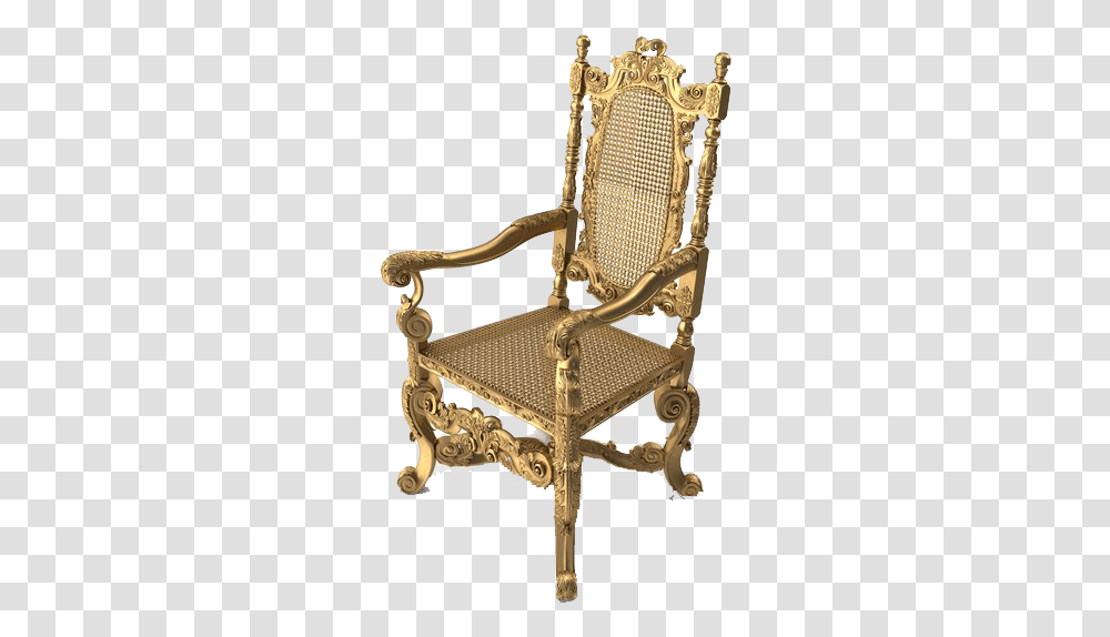 Gold Throne High Quality Image Throne, Furniture, Chair, Armchair, Cross Transparent Png
