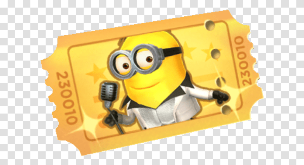 Gold Ticket Golden Ticket Minion Rush, Pac Man, Person, Human, Toy Transparent Png