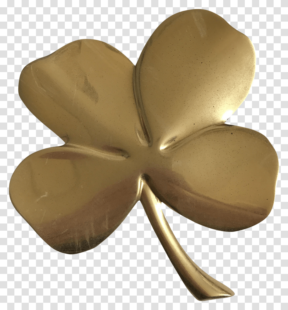 Gold Tone Plated Brass Four Leaf Clover Paperweight Gold Four Leaf Clover Transparent Png