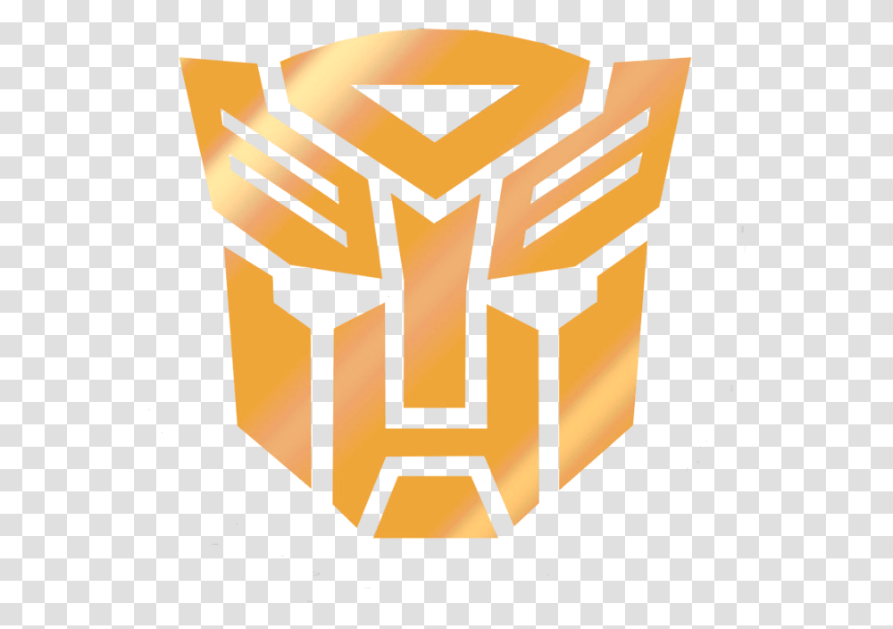 Gold Transformer Logo Autobot Logo, Label, Text, Rubix Cube, Graphics Transparent Png
