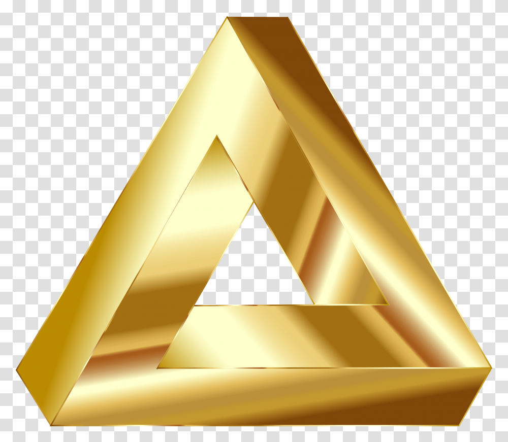 Gold Triangle 2 Image Gold Penrose Triangle, Lamp Transparent Png