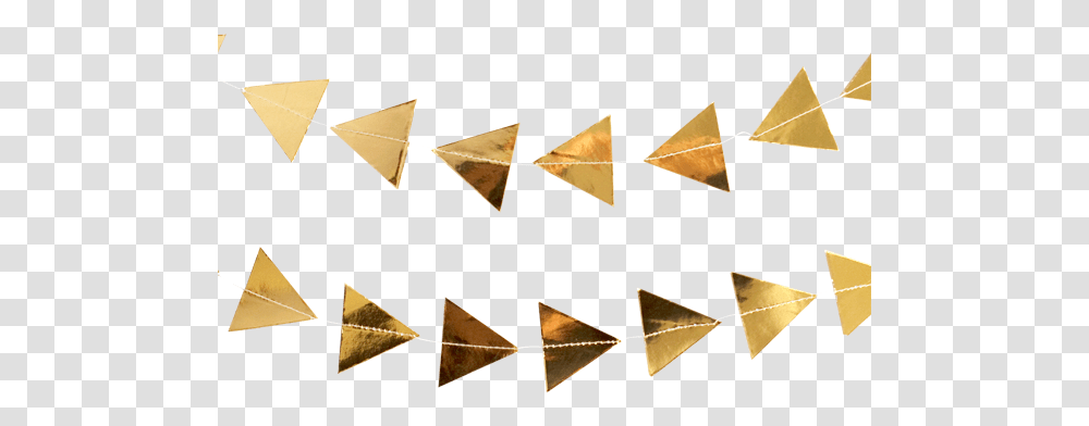 Gold Triangle Garland, Arrowhead, Pattern, Cross Transparent Png