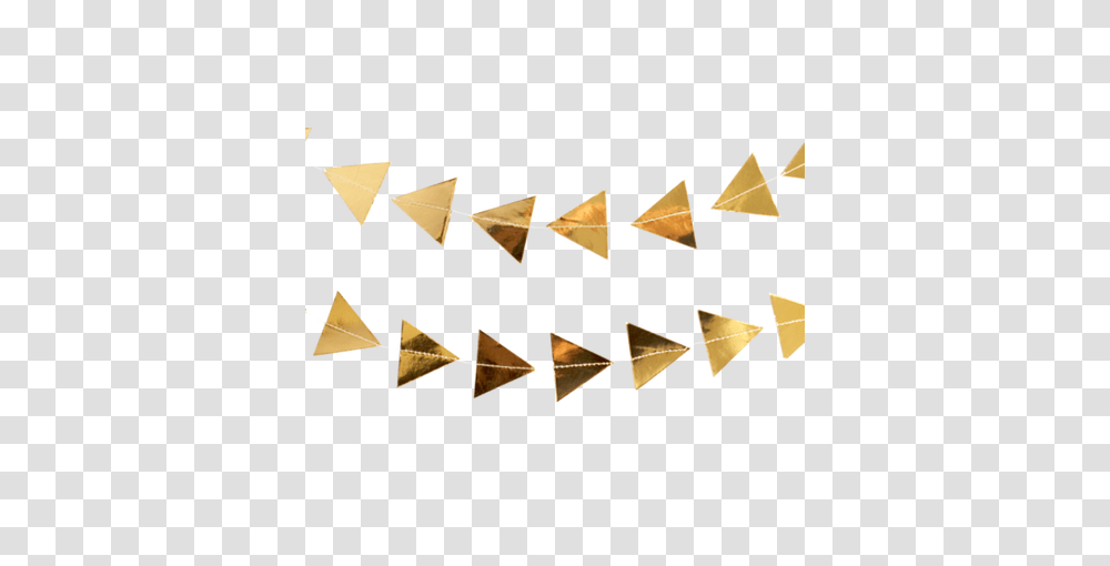 Gold Triangle Garland, Arrowhead, Lighting Transparent Png