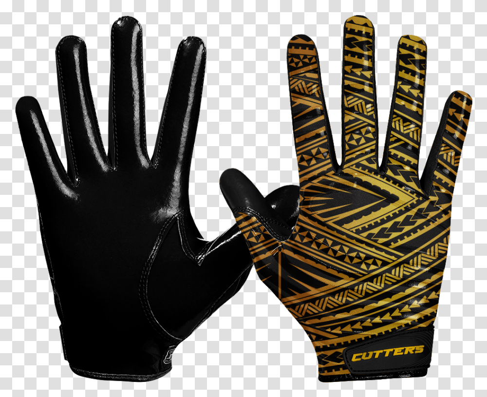 Gold Tribal Limited Edition Rev Flag Football Gloves, Apparel Transparent Png