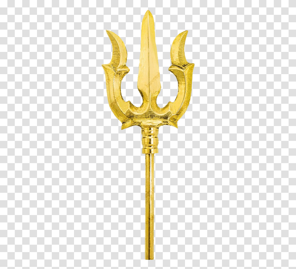 Gold Trident All Durga Trishul, Emblem, Spear, Symbol, Weapon Transparent Png