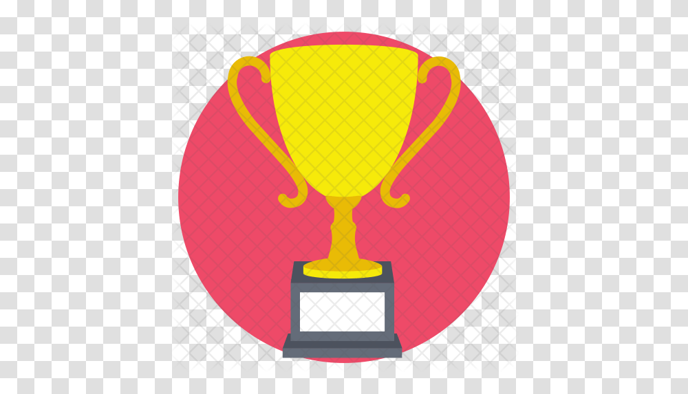 Gold Trophy Icon Of Flat Style Illustration Transparent Png