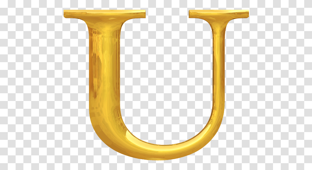 Gold Typography U, Hammer, Tool, Brass Section, Musical Instrument Transparent Png