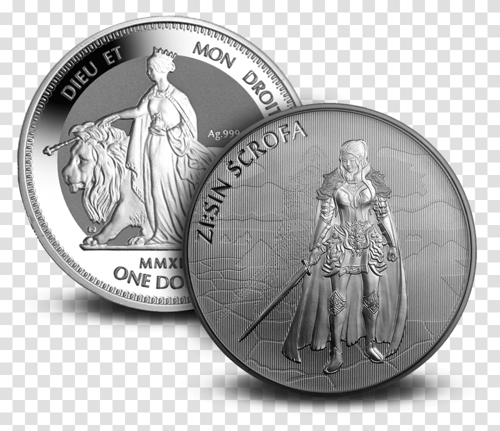 Gold & Silver Coins Of The World Foreign Apmex Lady Ta Pao, Person, Human, Money, Nickel Transparent Png