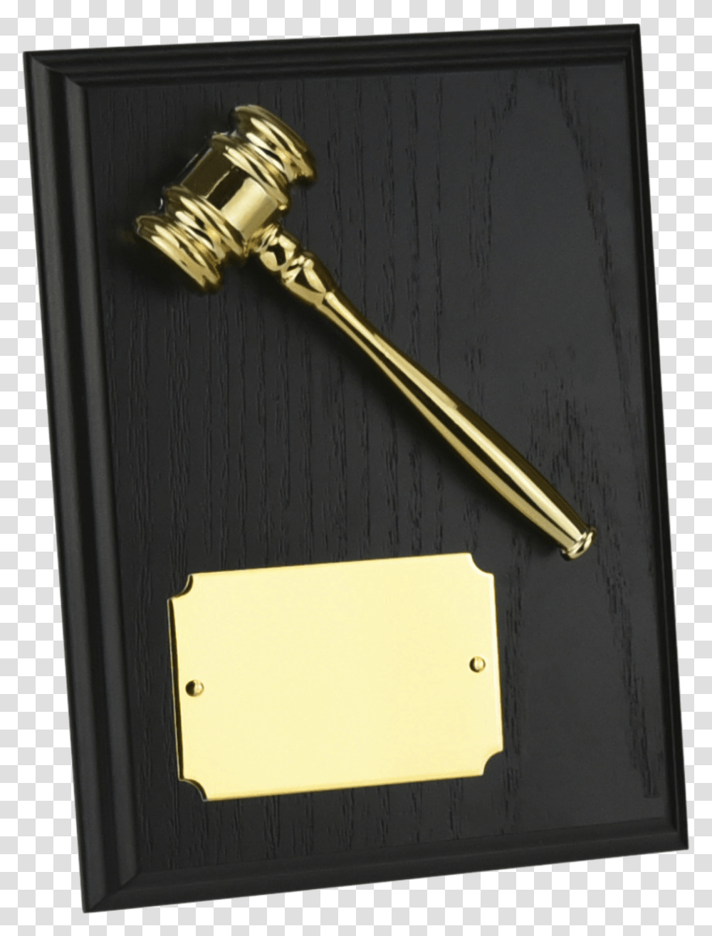 Gold & Silver Gavel Plaque Award Hammer, Text, File Binder, Sword, Blade Transparent Png