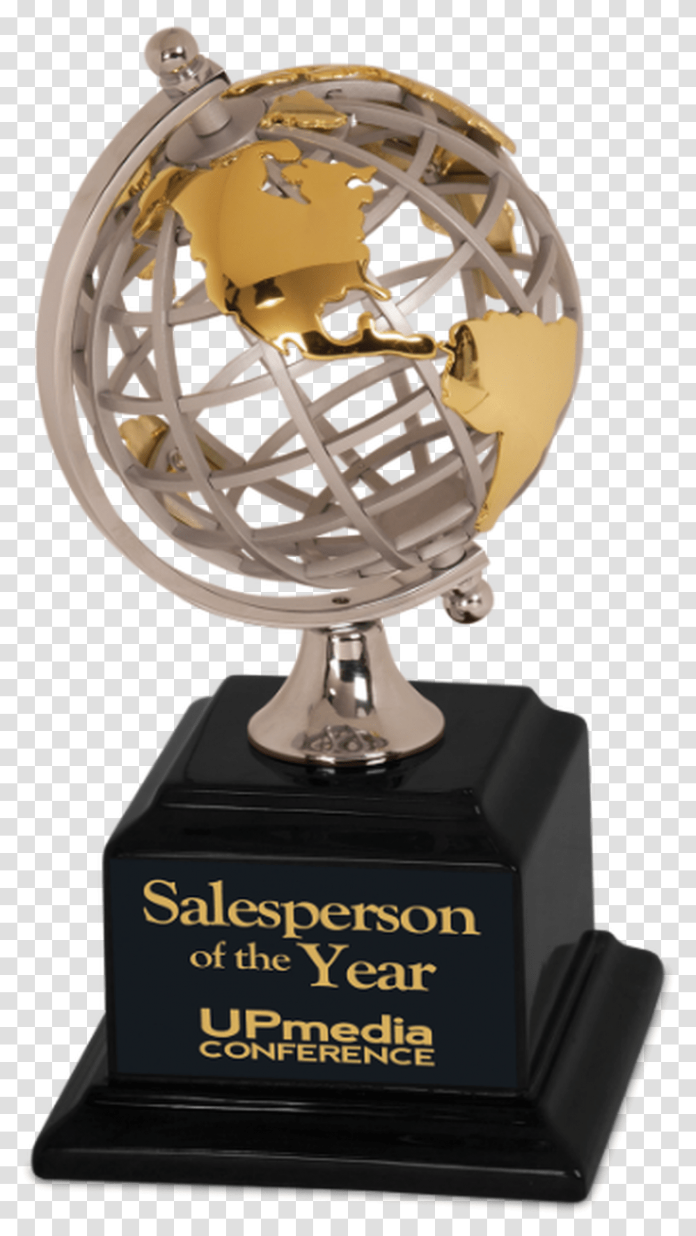 Gold & Silver Metal Globe Award, Helmet, Clothing, Apparel, Trophy Transparent Png