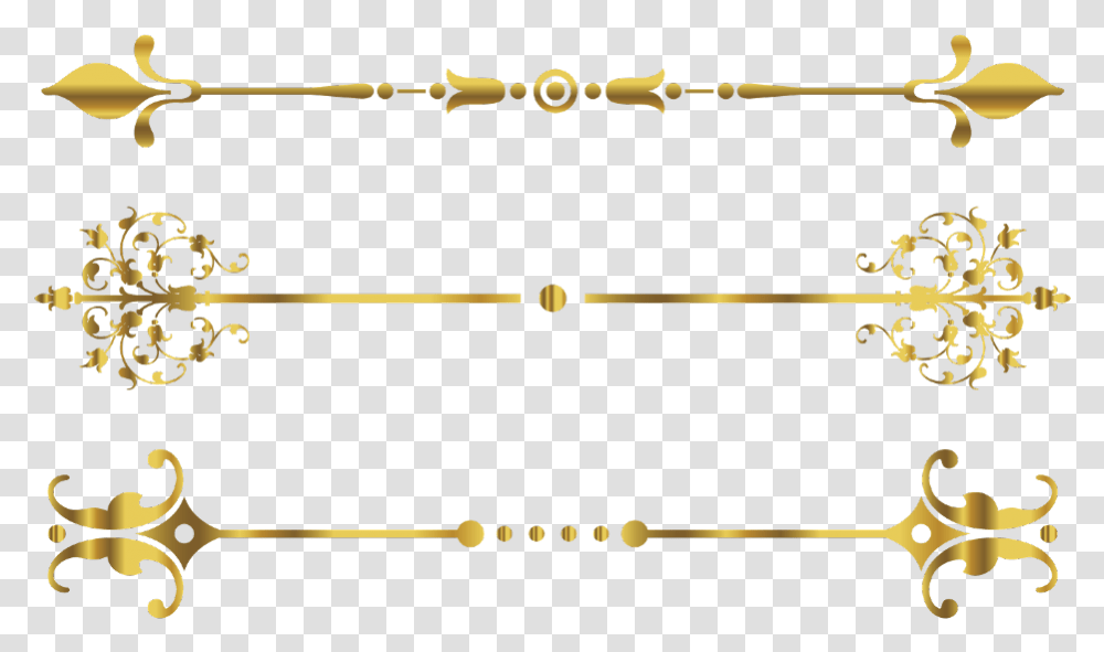 Gold Underline Golden Line Design, Musical Instrument, Arrow, Oars Transparent Png