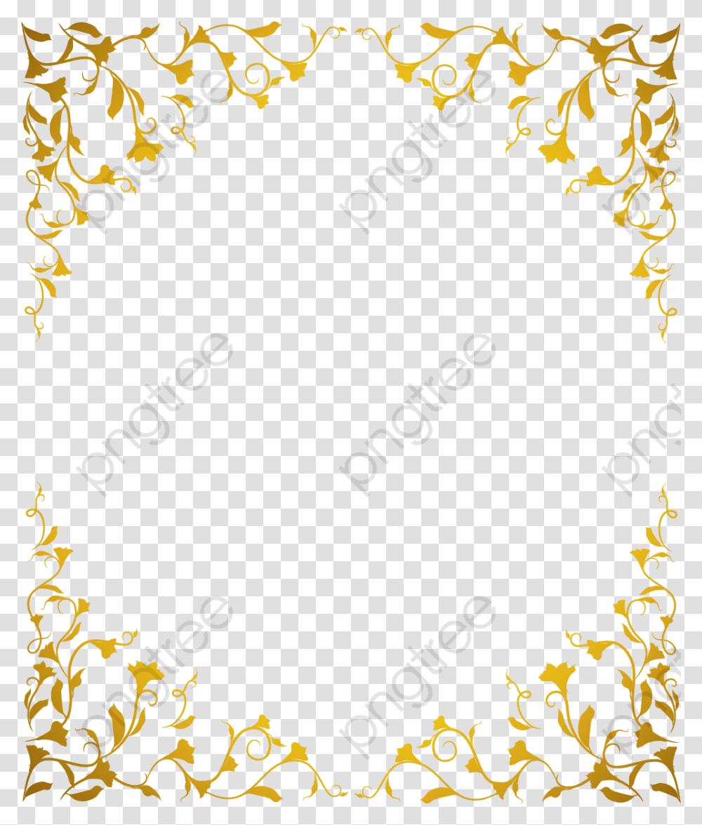 Gold Vector Pattern Frame Golden And Vector Image Of Bride, Floral Design Transparent Png