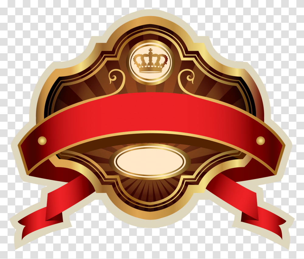 Gold Vector Red Golden Ribbon Gold Badge, Logo, Trademark, Light Fixture Transparent Png
