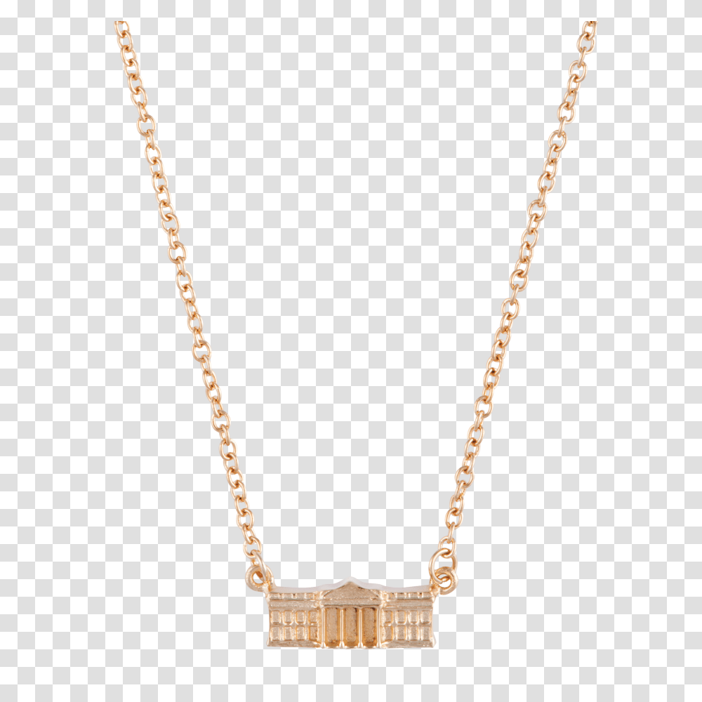 Gold Vermeil White House Charm Necklace The White House, Jewelry, Accessories, Accessory, Pendant Transparent Png