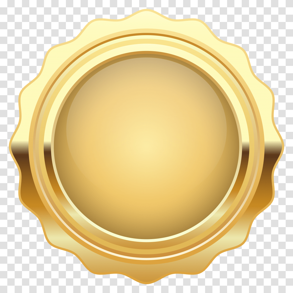 Gold Wax Seal Clipart Banner Royalty Free Download, Lamp, Lighting, Gold Medal, Trophy Transparent Png