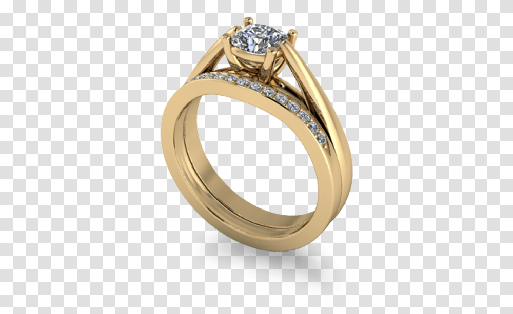 Gold Wedding And Engagement Ring In One, Jewelry, Accessories, Accessory, Diamond Transparent Png
