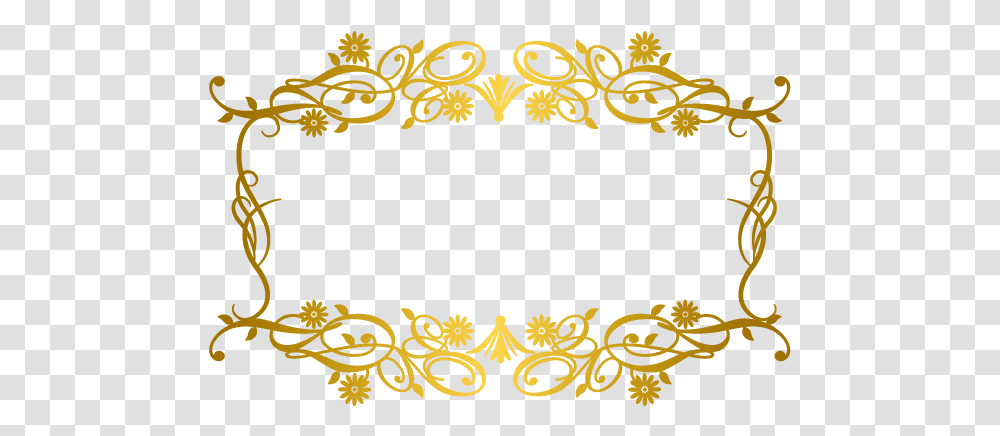 Gold Wedding Border, Floral Design, Pattern Transparent Png