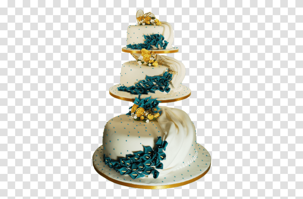 Gold Wedding Cake Gold Wedding Cake, Dessert, Food, Clothing, Apparel Transparent Png