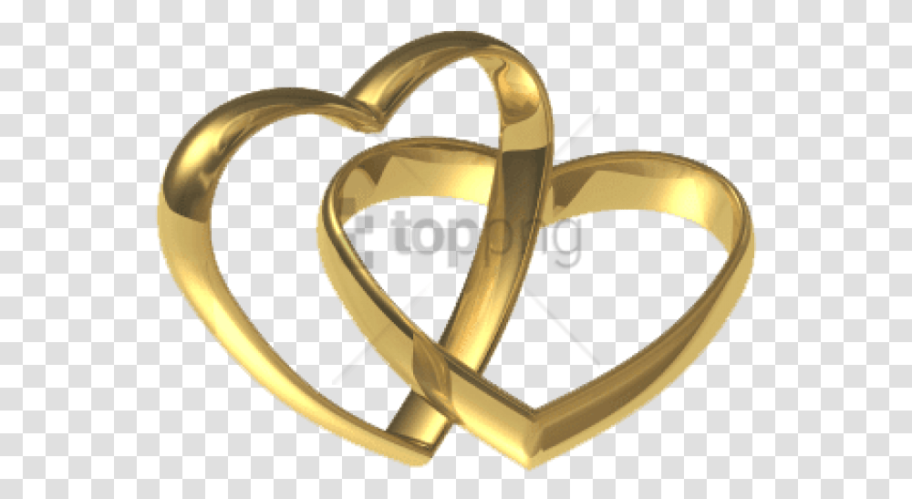 Gold Wedding Hearts Images Heart Shapewedding Rings, Diamond, Gemstone, Jewelry, Accessories Transparent Png