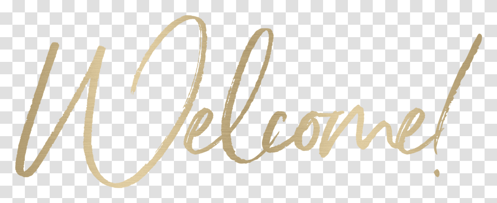 Gold Welcome, Calligraphy, Handwriting, Label Transparent Png