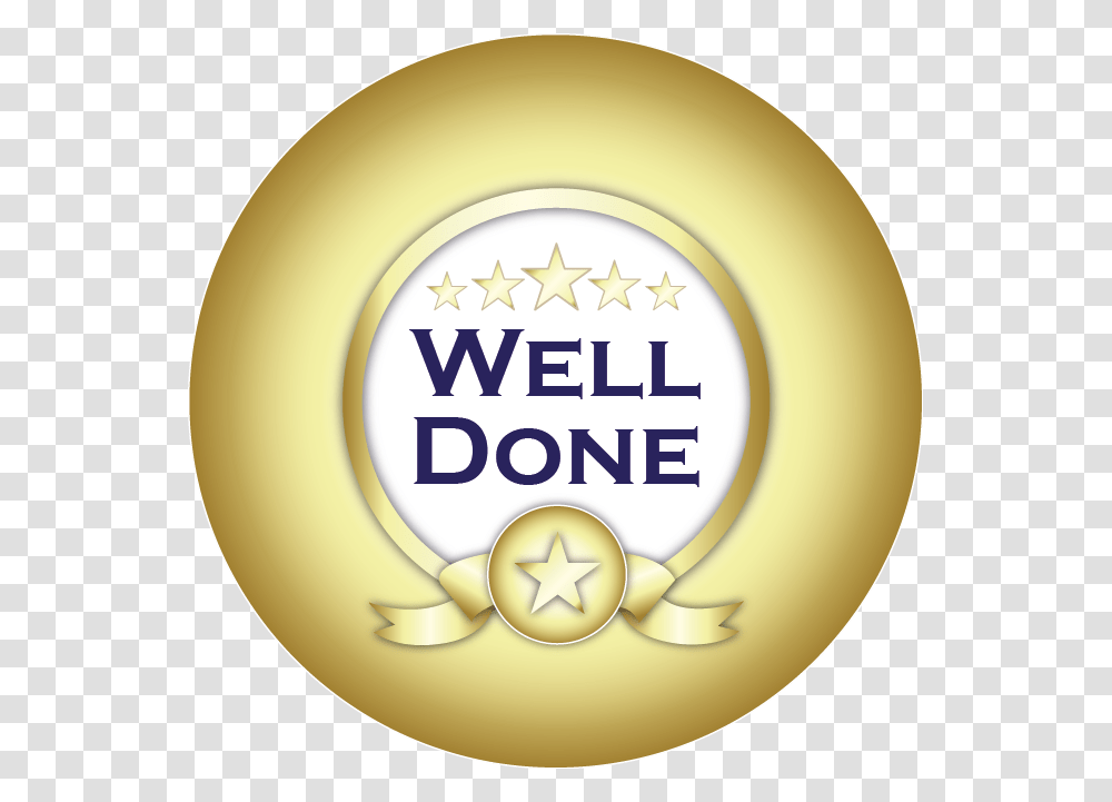 Gold Well Done Sticker, Label, Logo Transparent Png