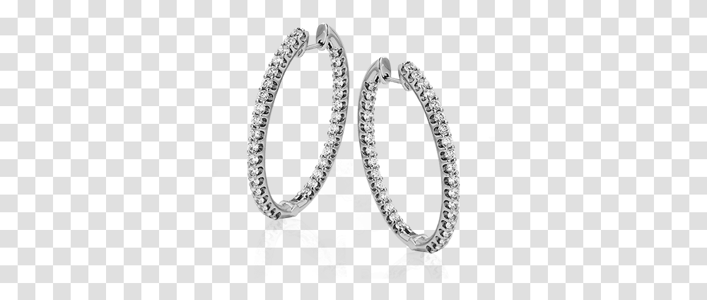 Gold White Ze219 Hoop Earring Zeghani Earrings, Jewelry, Accessories, Accessory, Diamond Transparent Png