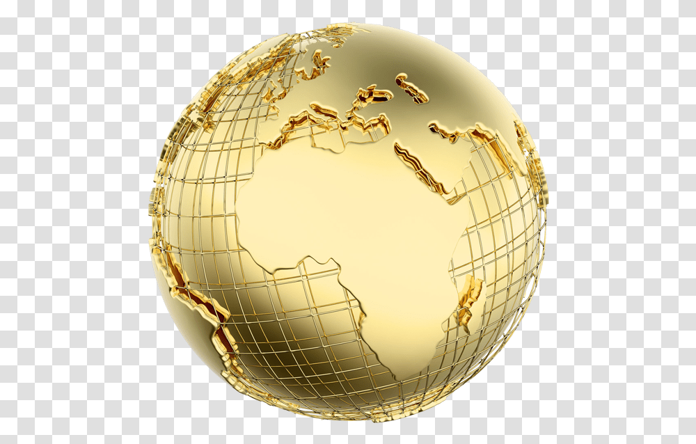 Gold World Globe, Outer Space, Astronomy, Universe, Planet Transparent Png