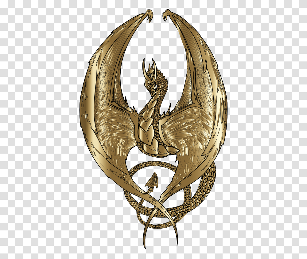 Gold Wyvern Fantasy Gold Dragon Art, Sweets, Food, Confectionery Transparent Png
