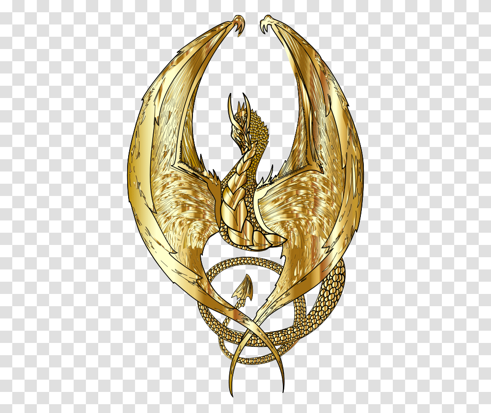 Gold Wyvern Fantasy Gold Dragon Art Transparent Png