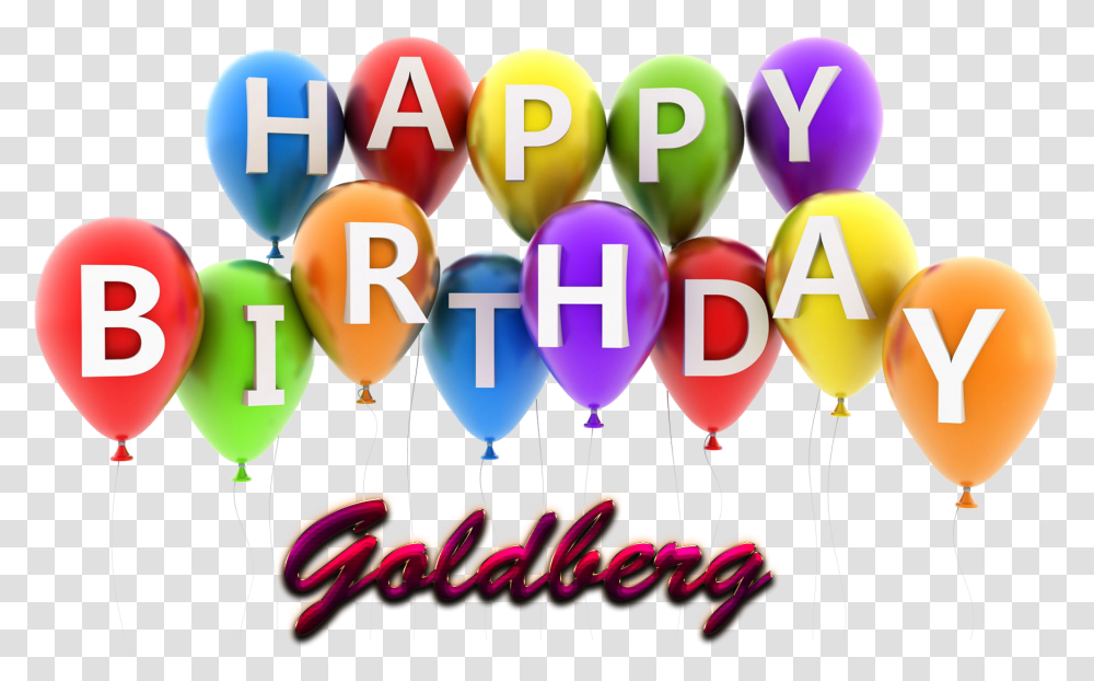 Goldberg Happy Birthday Anthony With Balloons, Number Transparent Png