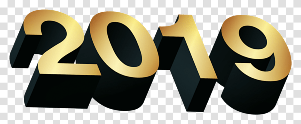 Golden 2019 3d Graphic Design, Number, Alphabet Transparent Png