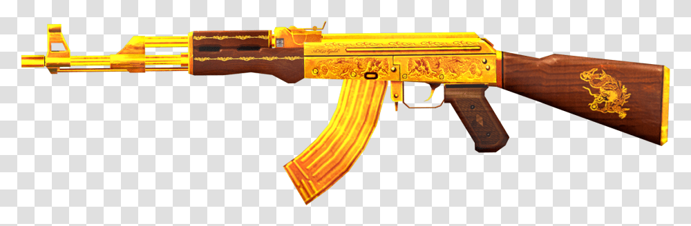 Golden Ak47 Jpg Stock Ak 47 Gold, Gun, Weapon, Weaponry, Machine Gun Transparent Png