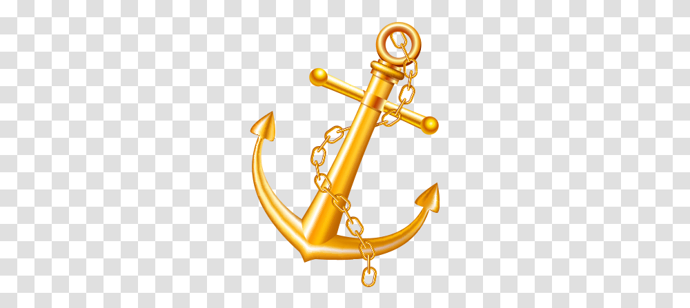 Golden Anchor Gold Anchor Clipart, Hook Transparent Png