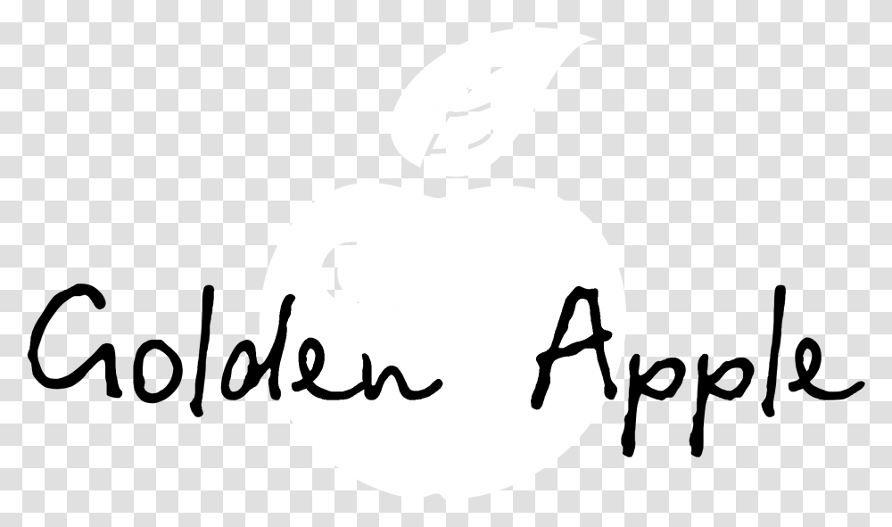 Golden Apple Logo Black And White Apple, Plant, Fruit, Food, Stencil Transparent Png
