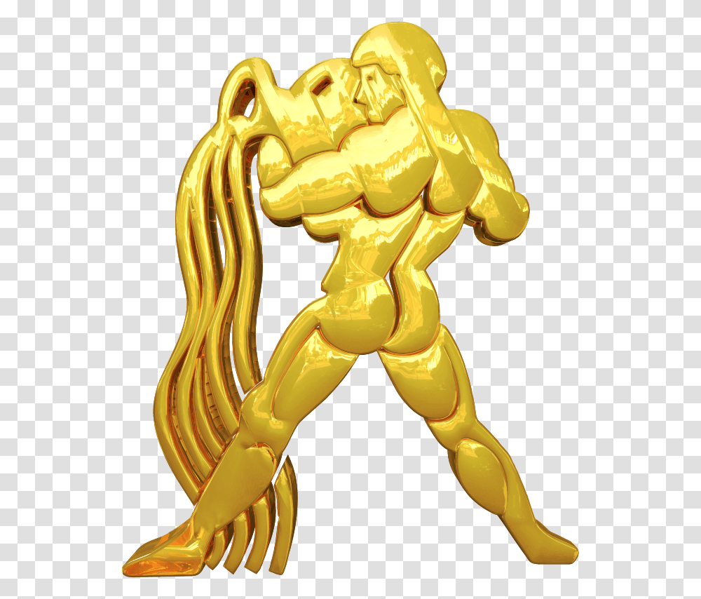 Golden Aquarius, Toy, Trophy, Hand, Gold Medal Transparent Png