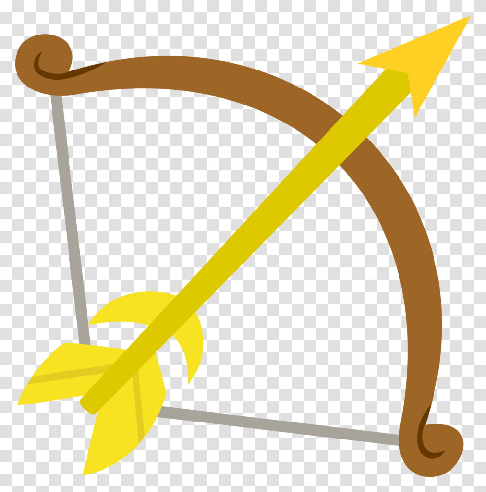 Golden Arrow 1 Mlp Cutie Mark Bow Clipart Full Size Bow And Arrow Cutie Mark, Axe, Tool, Symbol, Weapon Transparent Png