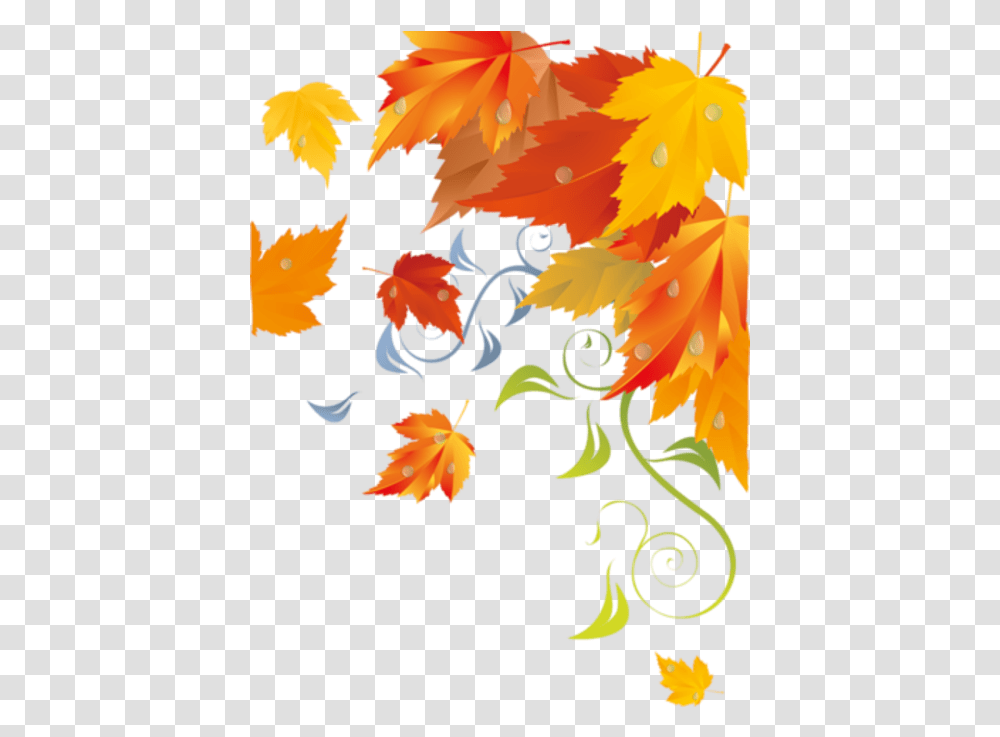 Golden Autumn Corner Dreamland Fall Leaves Corner Clip Art, Leaf, Plant, Graphics, Tree Transparent Png