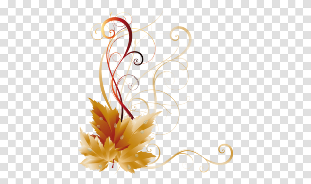 Golden Autumn Corner Dreamland Side Border Design, Graphics, Art, Floral Design, Pattern Transparent Png