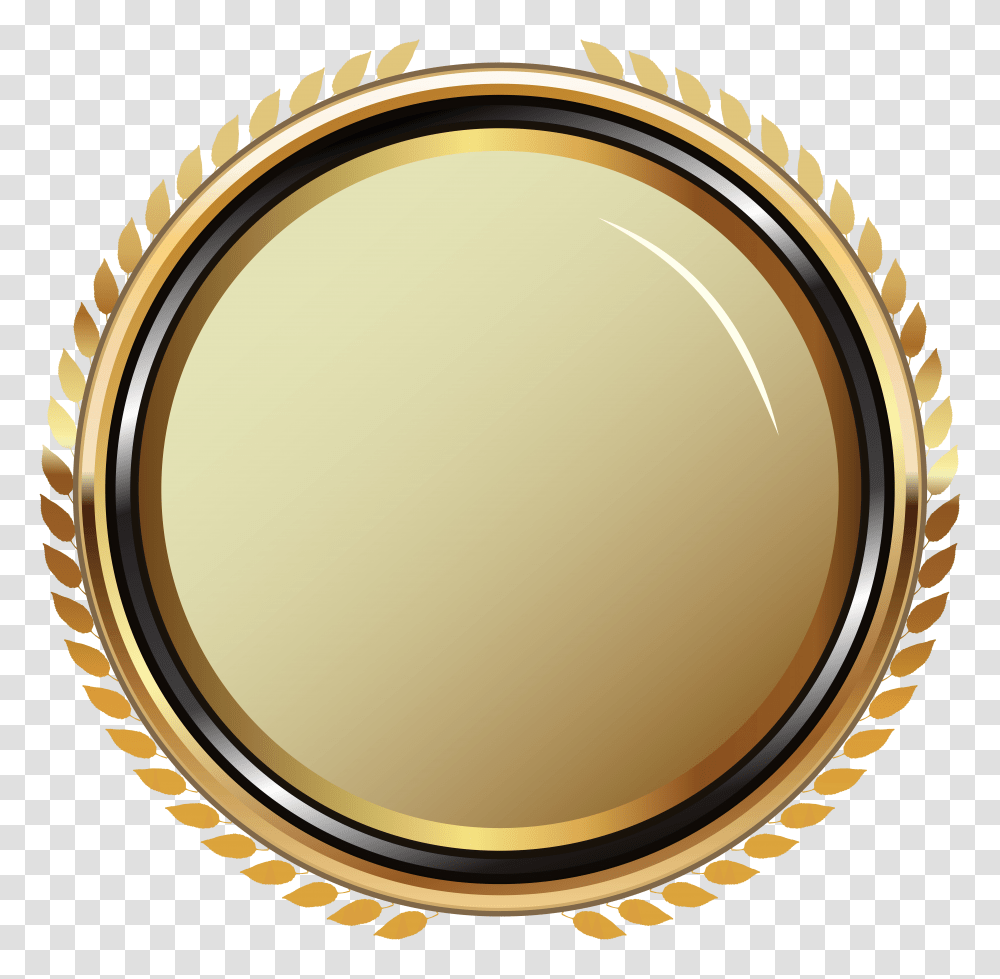 Golden Badge Image Background Gold Badge, Oval Transparent Png