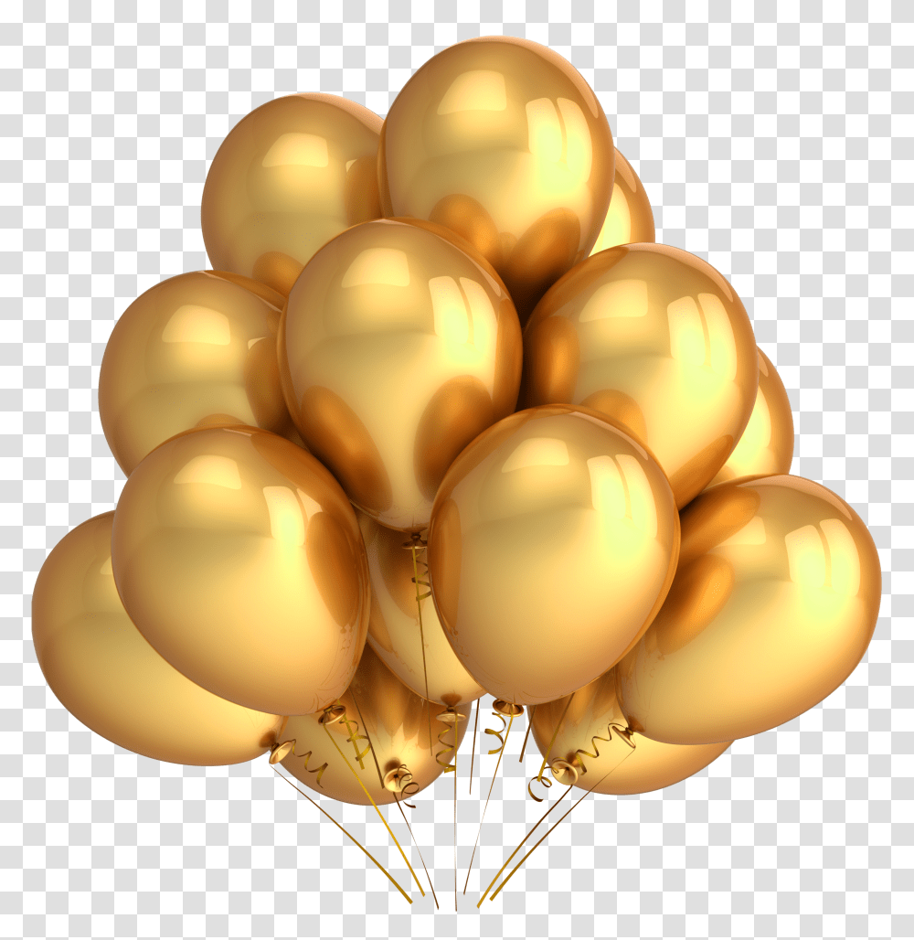 Golden Balloons Gold Balloons Clipart Transparent Png