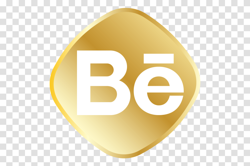 Golden Behance Icon Social Media Vector Royal Golden, Label, Plant Transparent Png