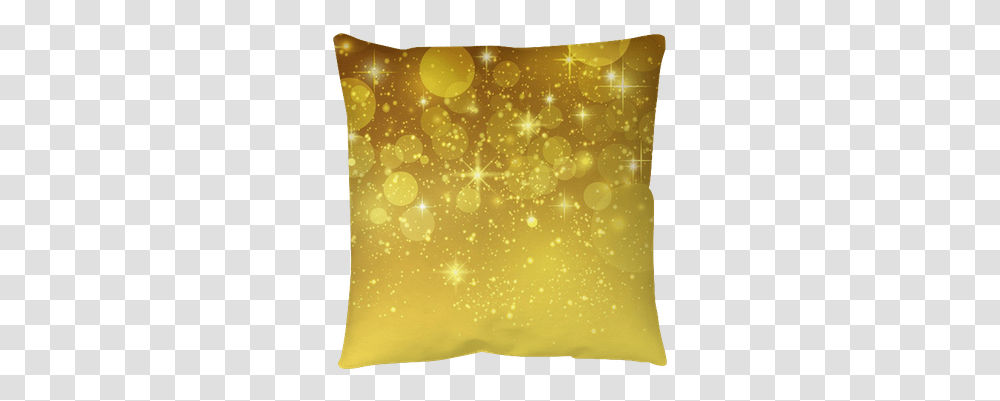 Golden Bokeh Vector Floor Pillow Cushion Transparent Png