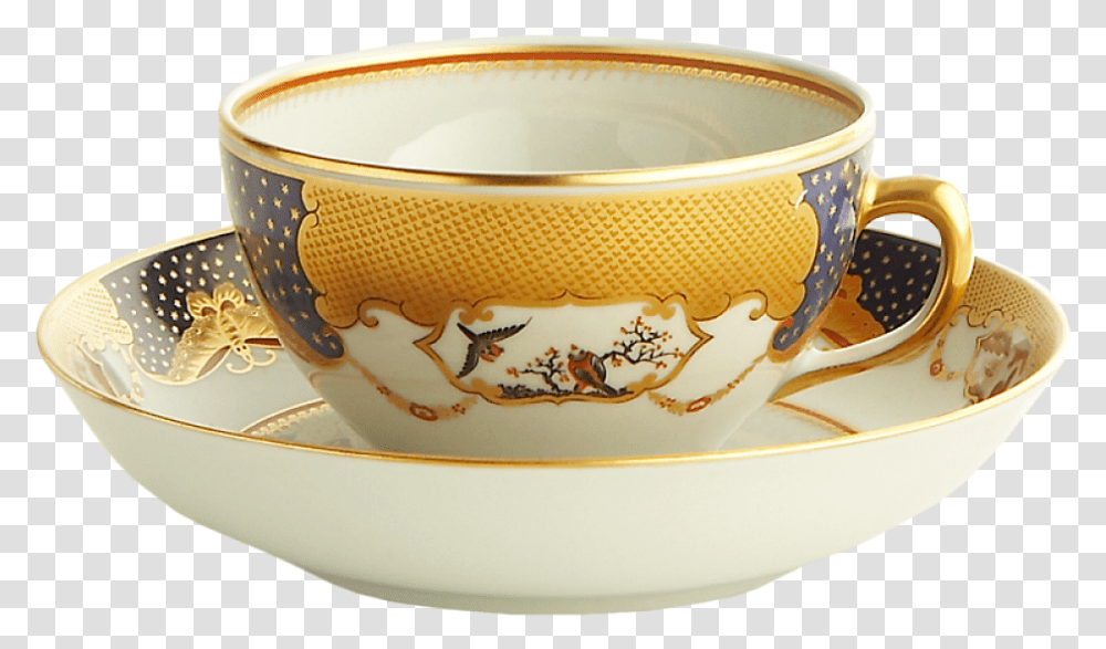 Golden Butterfly Cup Amp Saucer Cup, Bowl, Soup Bowl, Pottery, Mixing Bowl Transparent Png
