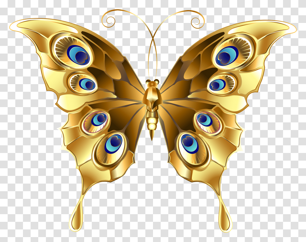 Golden Butterfly Photo Beautiful Butterfly Clipart Transparent Png
