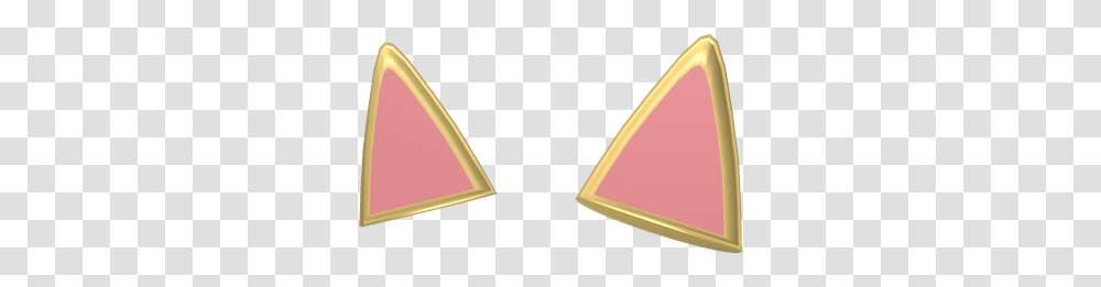 Golden Cat Ears Roblox Wikia Fandom Golden Cat Ears Roblox, Triangle, Symbol, Sign, Armor Transparent Png