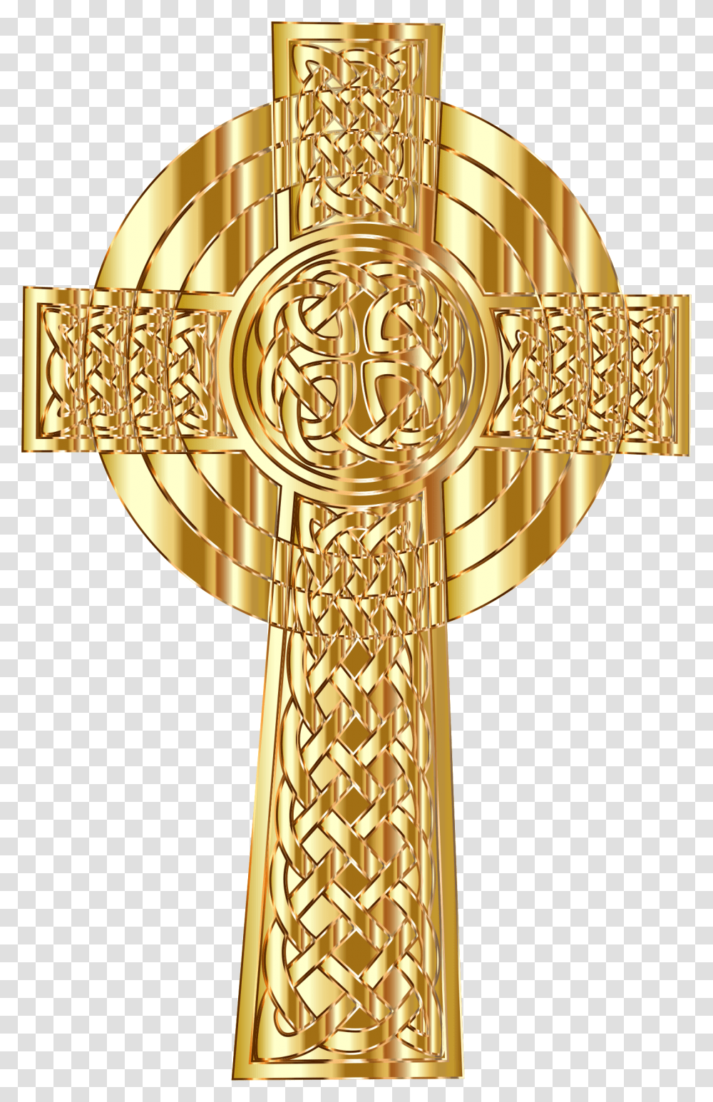 Golden Celtic Cross 2 Clip Arts Golden Jesus Cross, Trophy, Chandelier, Lamp Transparent Png