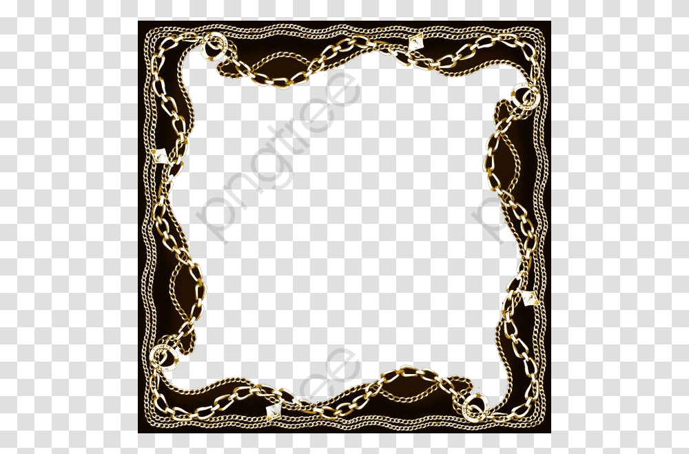 Golden Chain Border, Rug, Oval, Mirror, Path Transparent Png